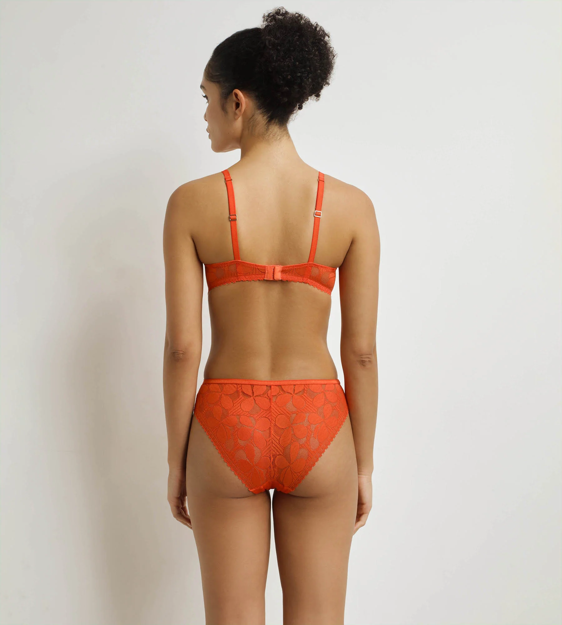 Culotte femme semi-transparente Orange Art Flowers – Image 4