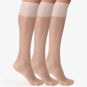 Lot de 3 mi-bas transparents capri Beauty Resist 20D