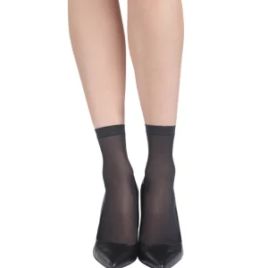 Lot de 4 socquettes noires EcoDIM semi-opaques 30D
