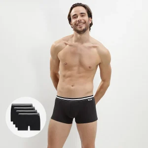 Lot de 4 boxers noirs ECODIM Coton
