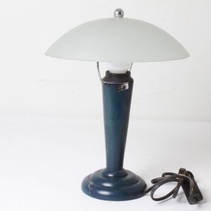 Lampe champignon – Bois et verre dépoli