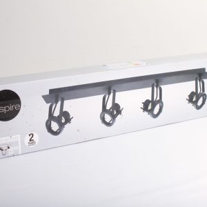 Plafonnier en métal noir – Quatre spots