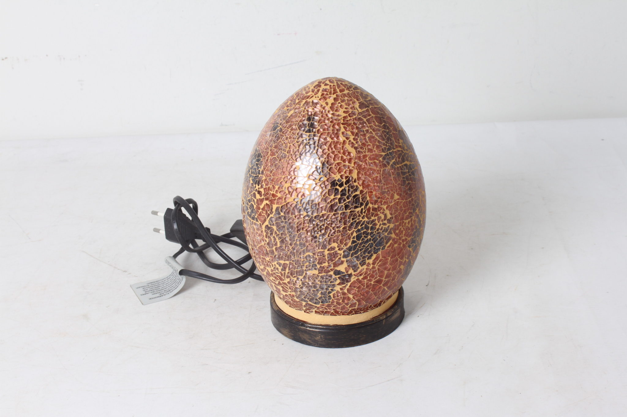 Lampe de table oeuf en mosaïque