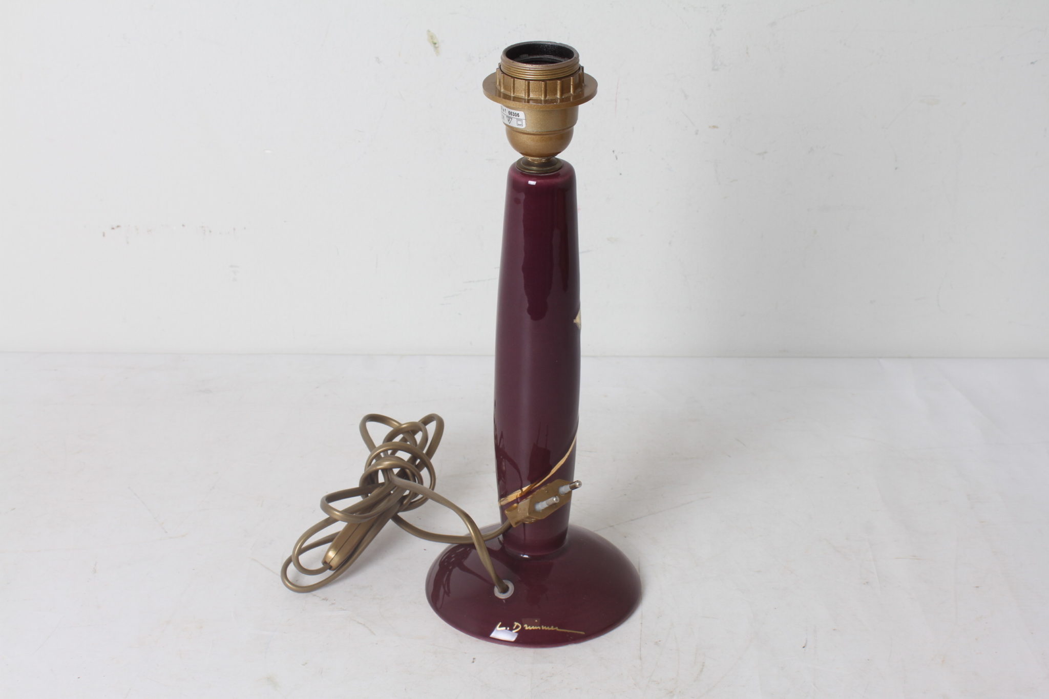 Pied de lampe signé L. Drimmer