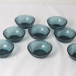 8 coupelles vintage en verre ciselé