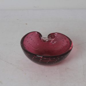 Vide poches vintage en verre bullé