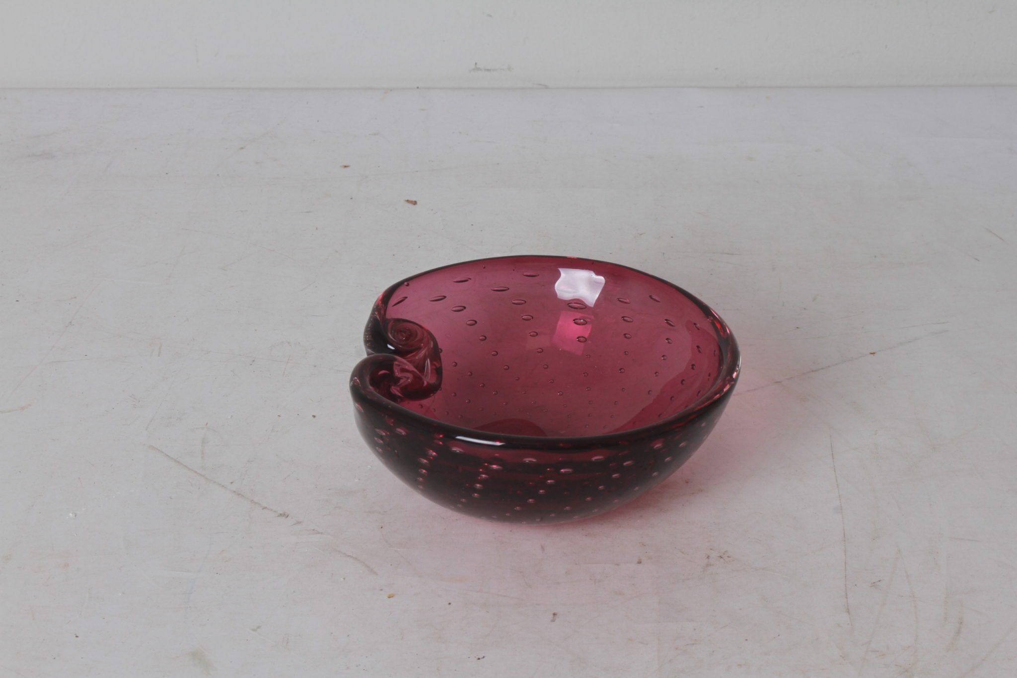Vide poches vintage en verre bullé